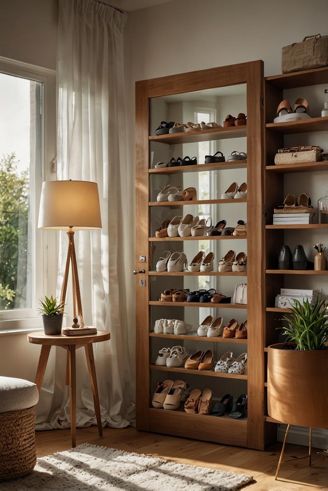 Heller, moderner Türenrückseiten-Organizer an Innentür