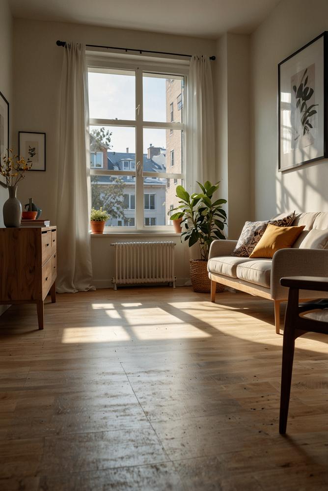 Effizient geplante Umzugssituation mit Kartons in heller Wohnung