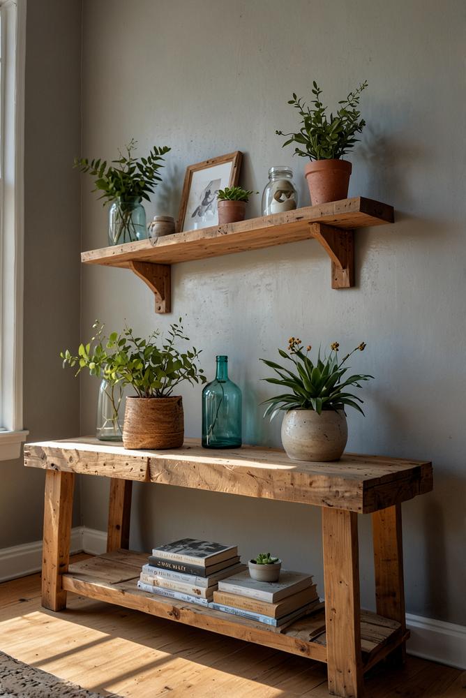 Helle, lichtdurchflutete Wohnung mit kreativer Upcycling-Deko