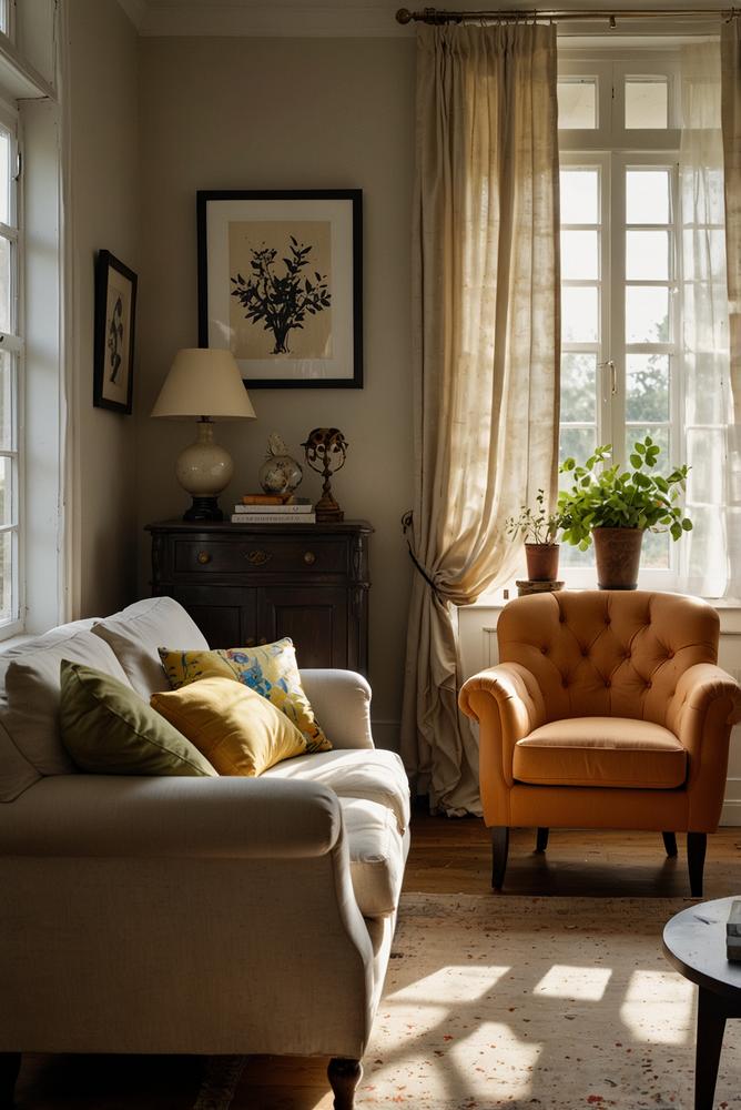 Helle Wohnung mit stilvollen Secondhand-Möbeln