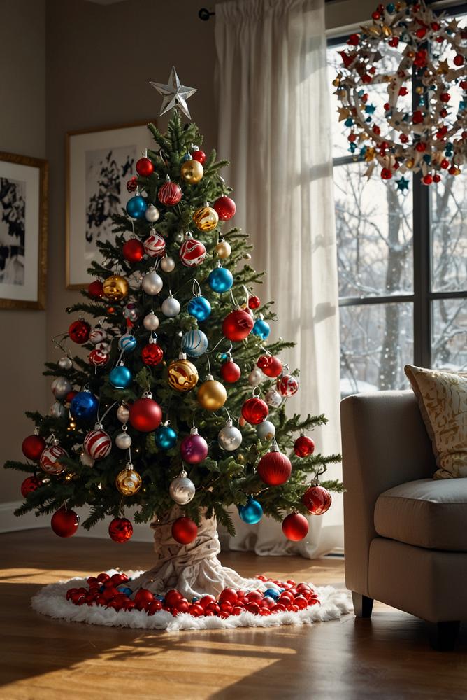 Kinderfreundliche Weihnachtsdeko mit bruchsicheren Kugeln am Baum