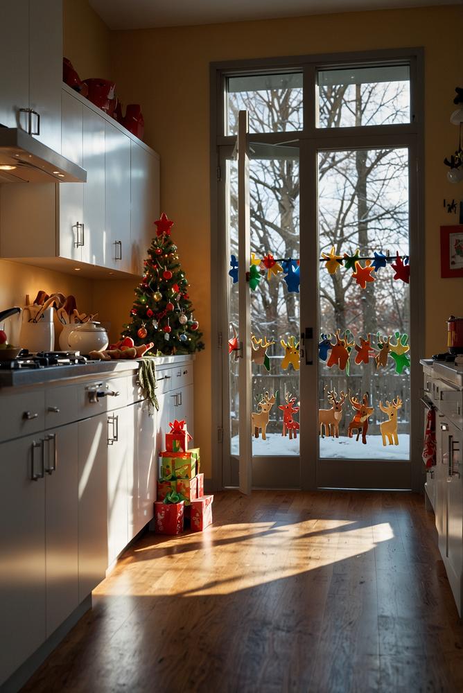 Kinderfreundliche magnetische Weihnachtsfiguren am Kühlschrank