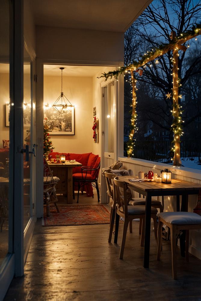 Kinderfreundliche Weihnachtsbeleuchtung für den Balkon