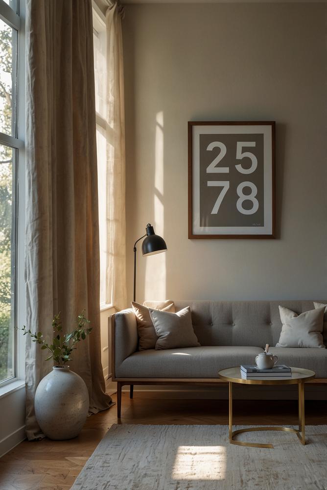 Minimalistische Adventszahlen am Fenster mit LED-Beleuchtung