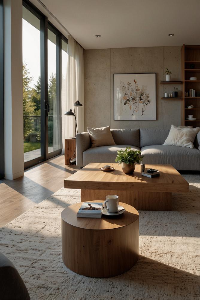 Moderner Couchtisch mit integriertem Kühlschrank und Stauraum