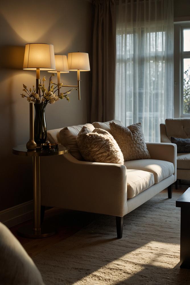 Warmweiße Beleuchtung im Wohnzimmer für gemütliche Abende