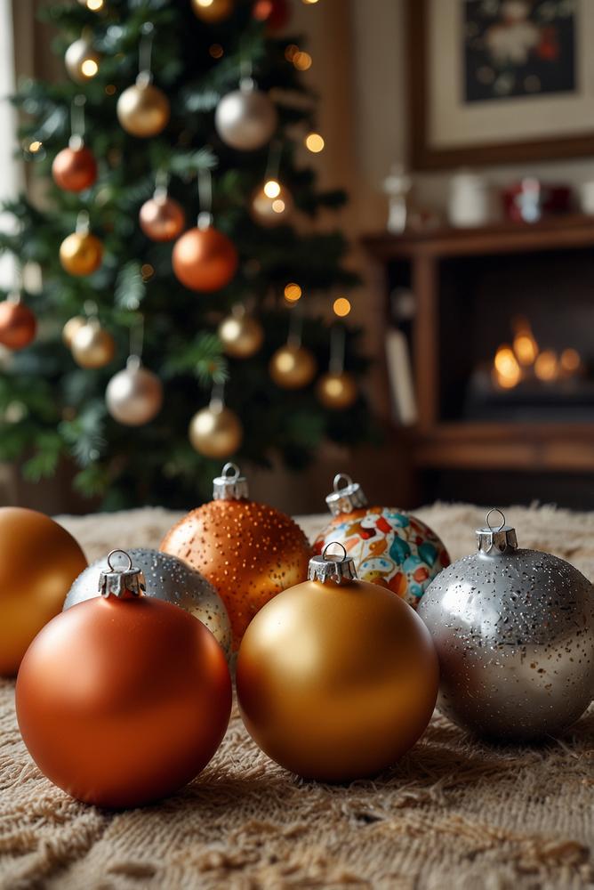 Antike Christbaumkugeln als nostalgische Weihnachtsdeko im Vintage-Stil