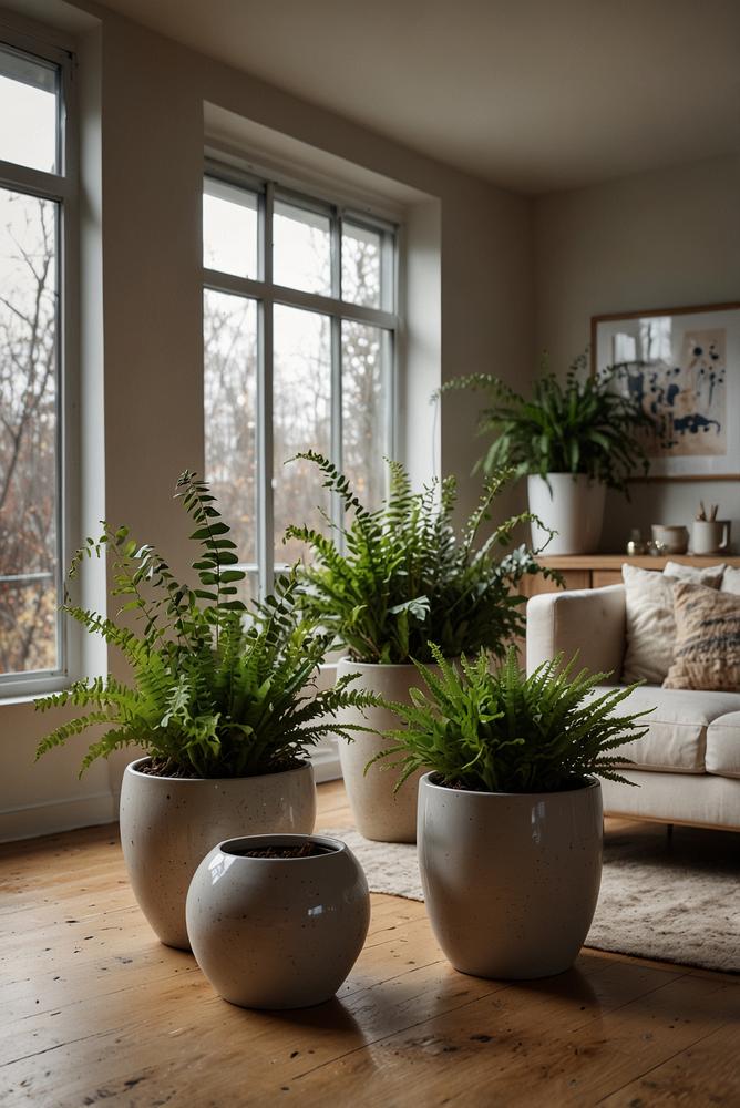 Helle Pflanzenarrangements zur stilvollen Silvesterdekoration