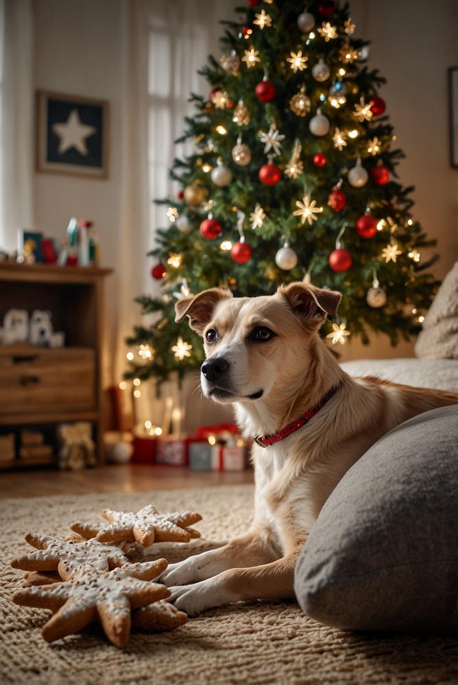 Essbare DIY-Weihnachtsleckerlis für Haustiere hell und einladend