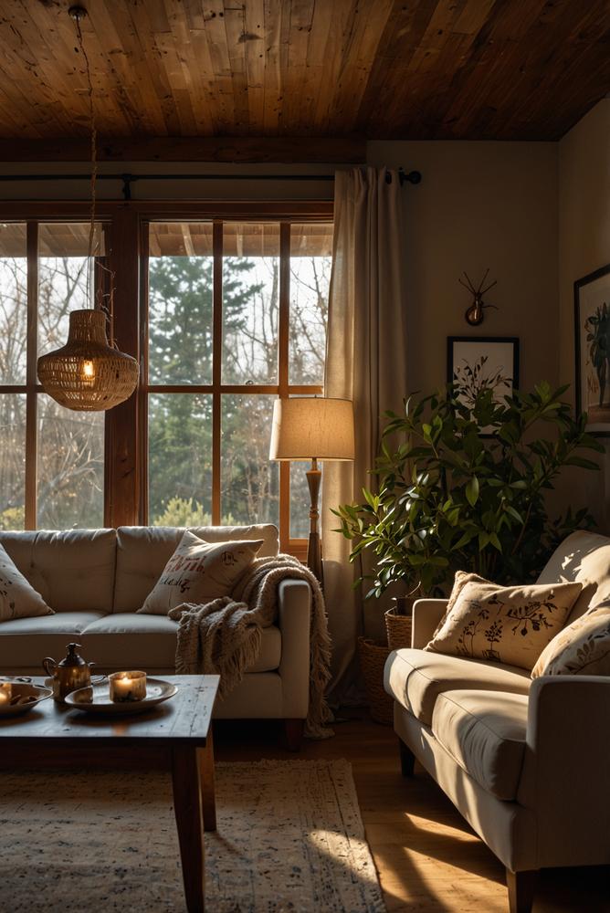 Nachhaltige Silvesterdekoration mit Naturmaterialien hell und modern