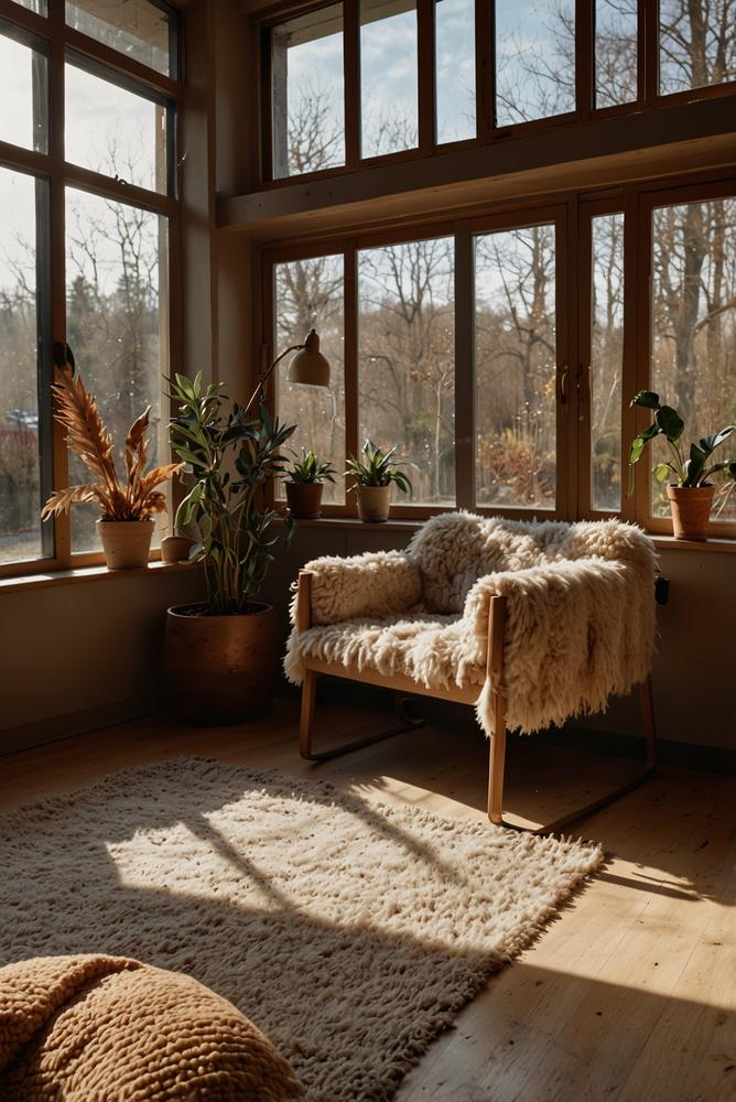 Nachhaltiger Boho-Stil mit Wollmix und Secondhand-Kleidung im Winter