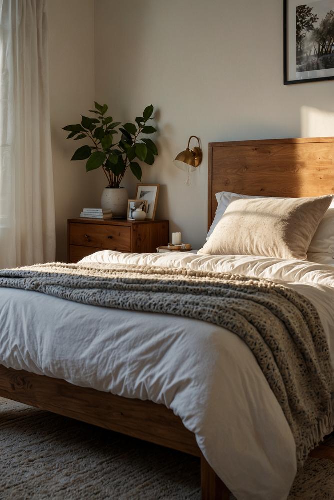 Gemütliches Schlafzimmer mit White Noise und sanfter Geräuschkulisse