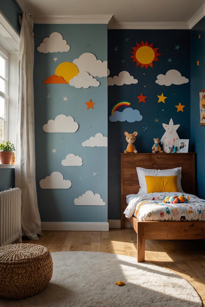 Kinderzimmer Wachstums Messlatte hell und freundlich