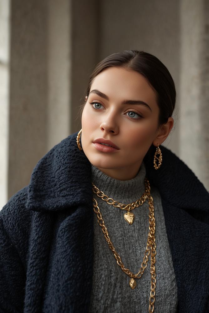 Glamuröse Silber- und Goldakzente im modernen Raum