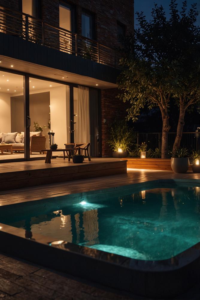 Terrasse mit Whirlpool für gemütliche Winterabende