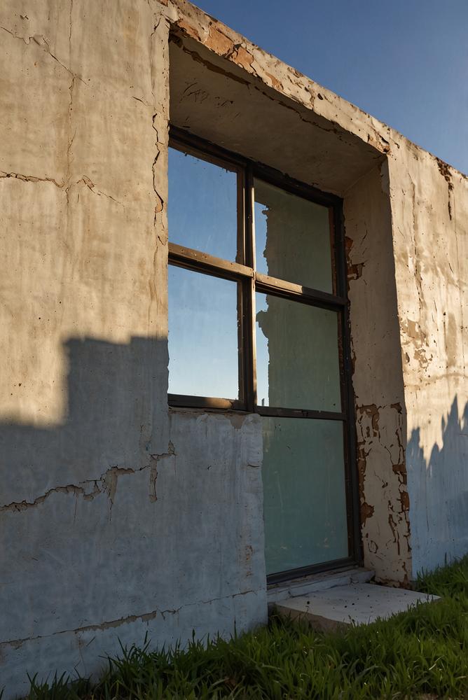 Abplatzender Putz an Hauswand wegen Frostschaden