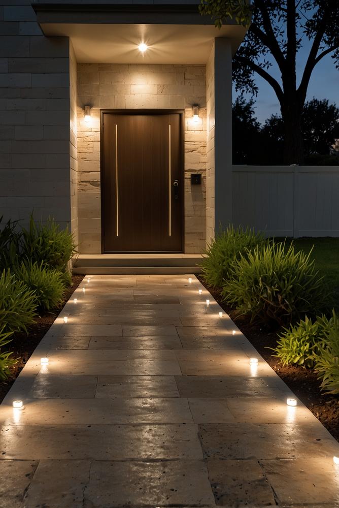 Helle Außenbeleuchtung für Wege und Eingänge