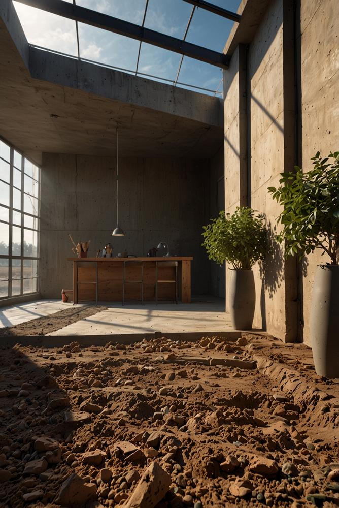 Lichtdurchflutetes Bild zur Baugrundprüfung mit Drainage