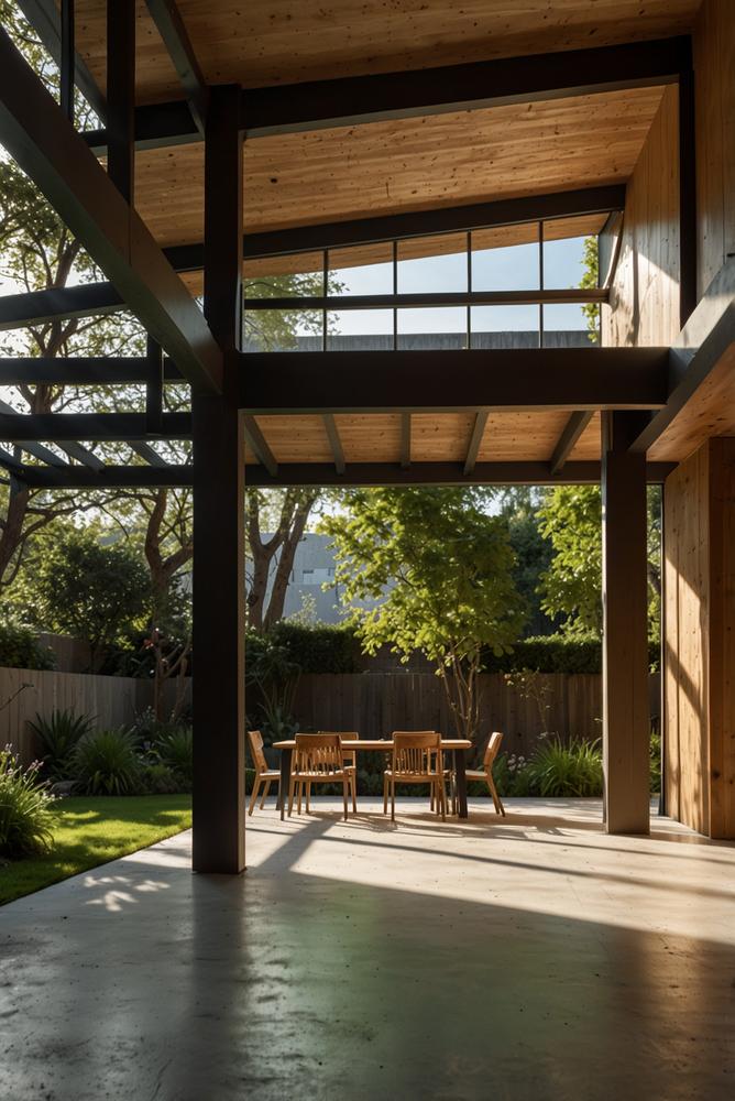 Heller Carport im Frühling mit Baugenehmigung prüfen