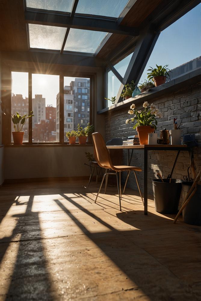 Fruehjahrs-dachrinne sicher mit handschuhen und schutzbrille reinigen