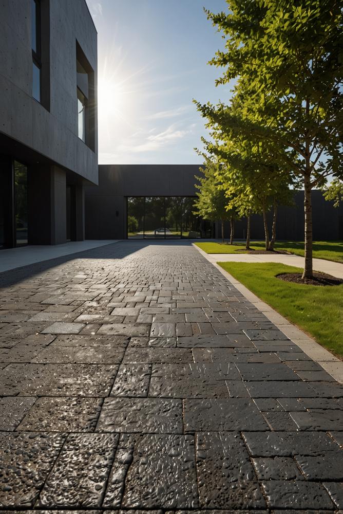 Helle und robuste Einfahrt für schwere Fahrzeuge