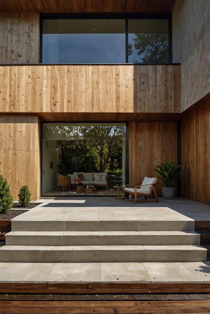 Helle Fassade nach professioneller Reinigung im Sonnenlicht