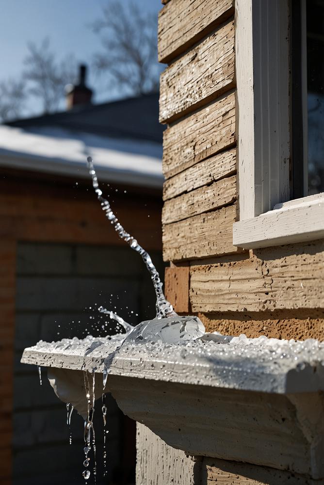 Frostschäden an Regenrinne und Fallrohr erkennen