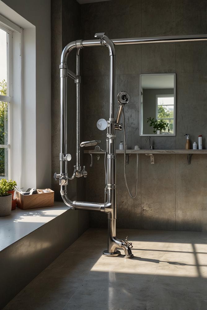 Rohrleitungen im Haus bei Fruehjahrscheck auf Lecks und Korrosion