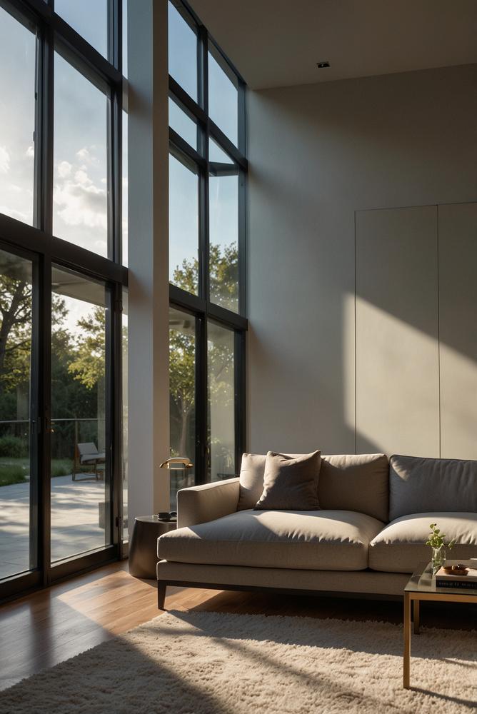 Lüftungssystem im hellen, modernen Raum