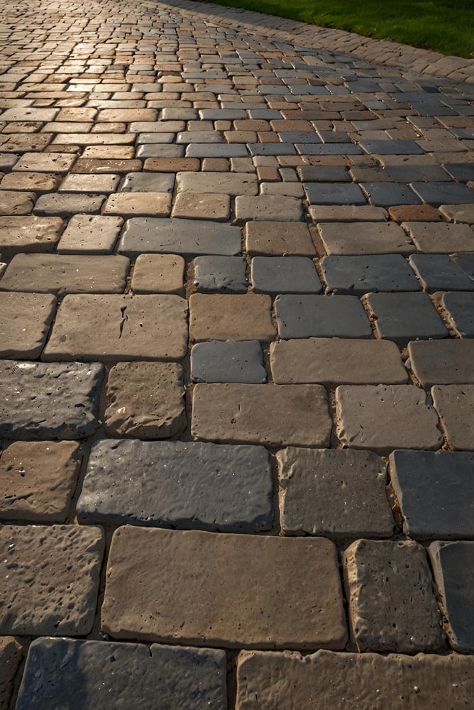 Heller, sauberer Eingangsbereich mit gereinigter Einfahrt