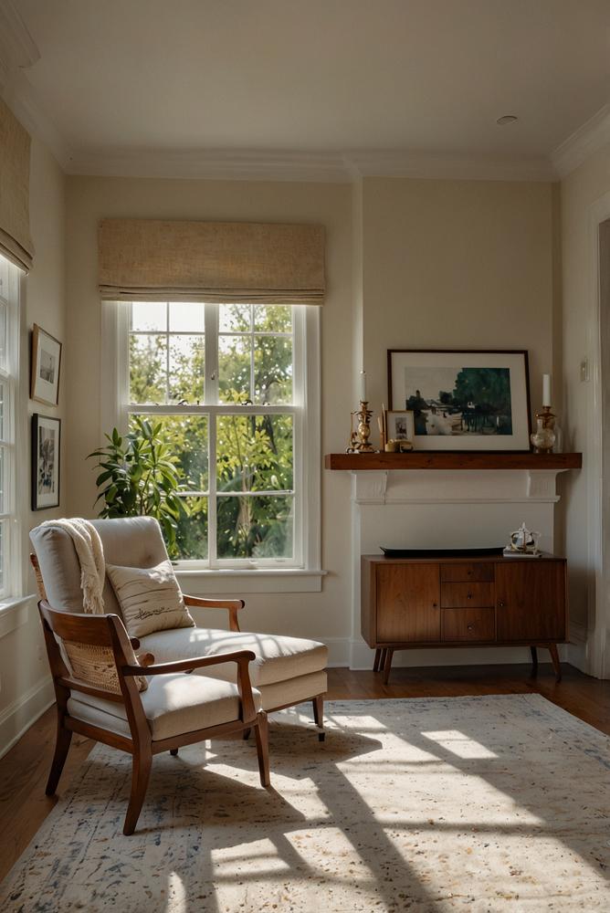 Frisch gestrichene helle Wände mit Fensterrahmen in hellem Raum