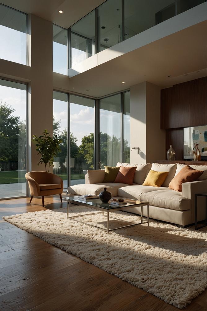 Helles modernes Zimmer zum Thema Grundwasserstand und Feuchtigkeit