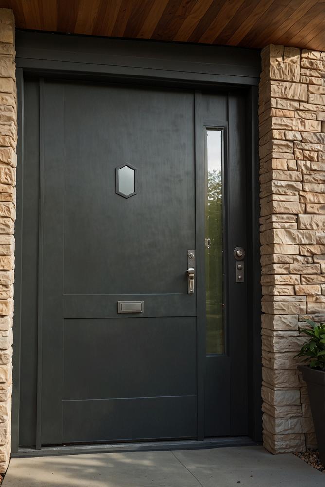 Hell beleuchtete Kellertuer mit sicherer Abdichtung