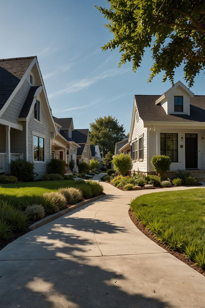 Helle, freundliche Wohngegend in Perspektive mit wenig Lärm