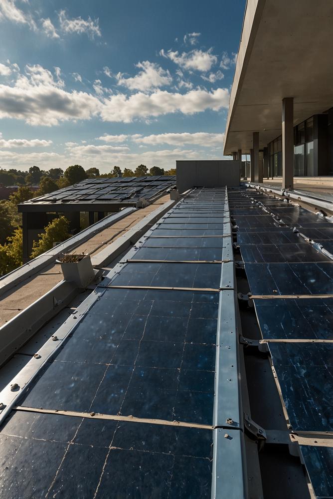 Photovoltaik Kabelkanäle und Dachdurchführungen auf dem Dach