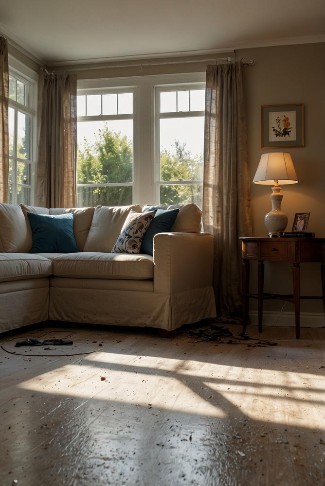 Helle moderne Renovierung nach Wasserschaden gegen Schimmel