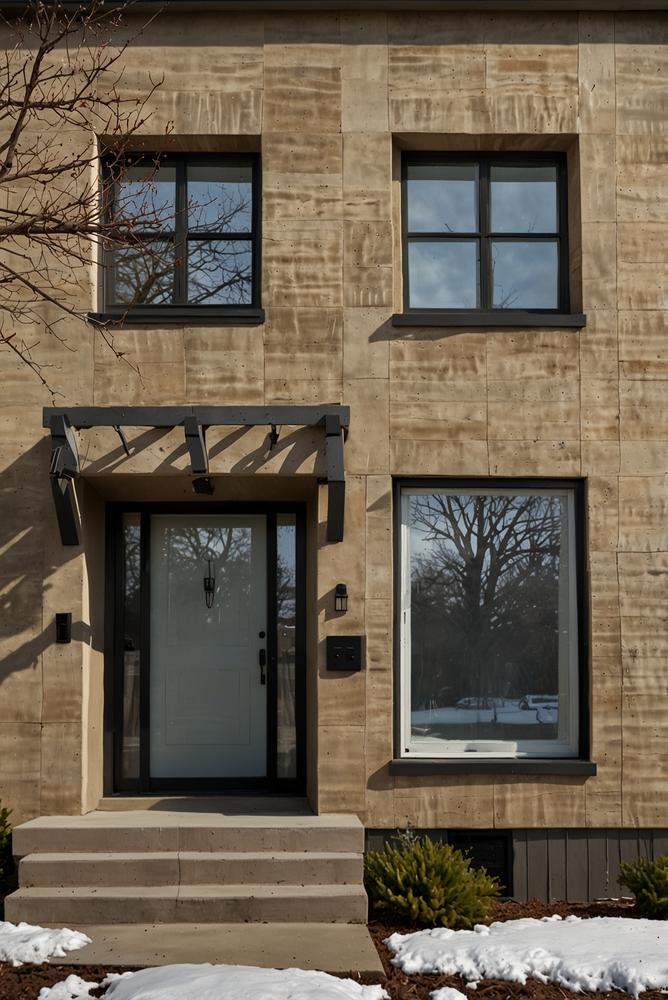 Risse in der Hausfassade durch Frostschäden sichtbar