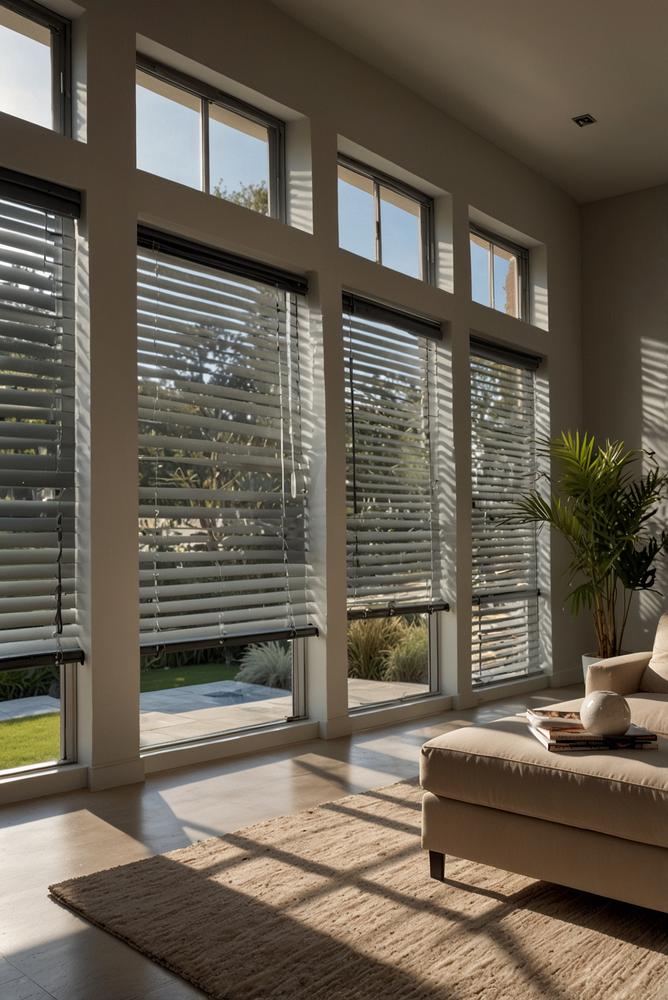 Helle Räume mit gepflegten Rollläden und Außenjalousien