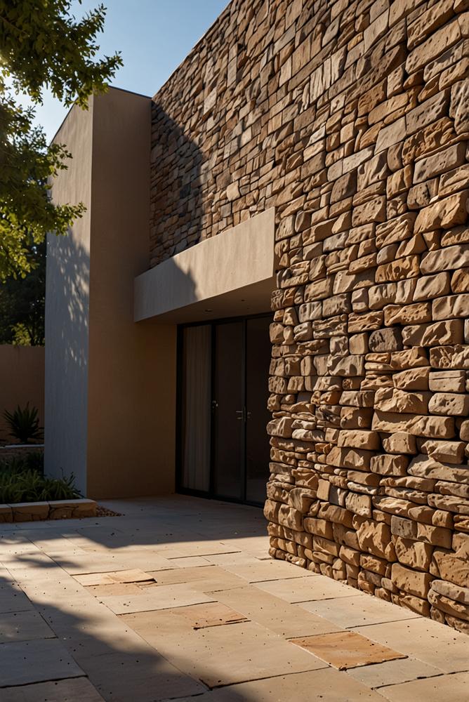 Schonend gereinigte empfindliche Fassade nach Winter