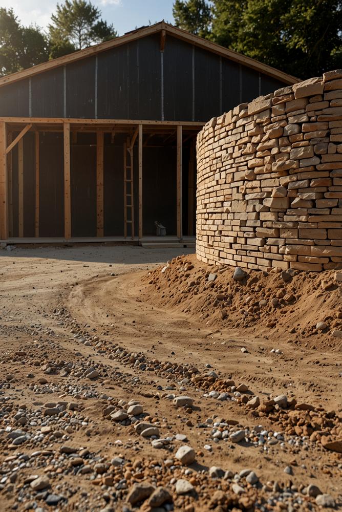 Stabile Einfahrt mit Frostschutz und Unterbau bei Tageslicht