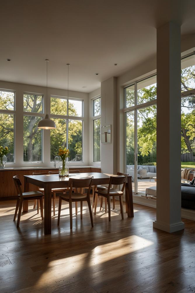 heller modern eingerichteter umbauraum mit zeitplan