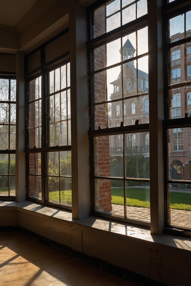Erneuerung von Fensterdichtungen im Altbau, helle Tageslichtaufnahme