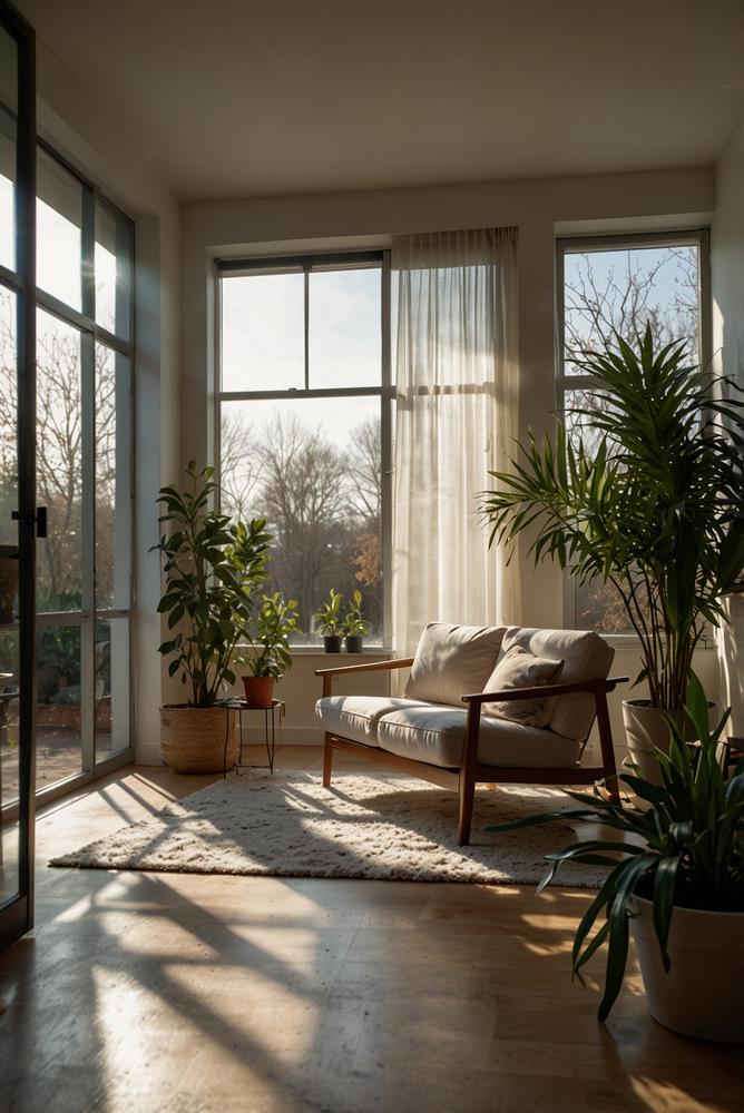 Helles Raumdesign schützt Pflanzen und Haustiere bei Renovierung